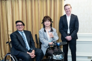 Trevor and two attendees at SWT Conference